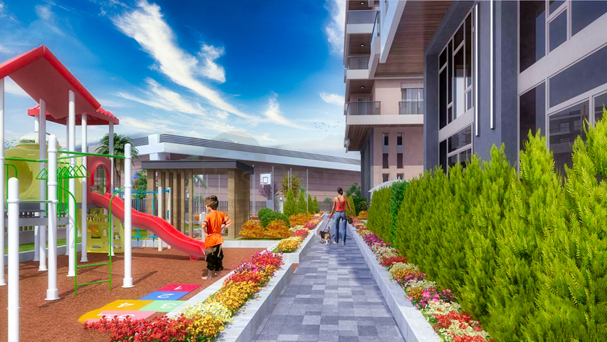 شقق 3 + 1 في منطقة كيبيز - انطاليا