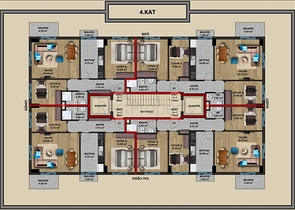 مشروع استثماري ، شقق 2 + 1 ، 3 + 1 ، 4 + 1 في وسط أنطاليا