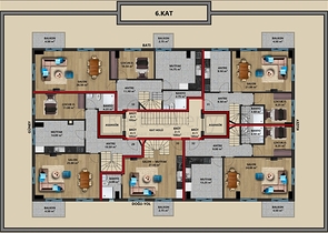 مشروع استثماري ، شقق 2 + 1 ، 3 + 1 ، 4 + 1 في وسط أنطاليا