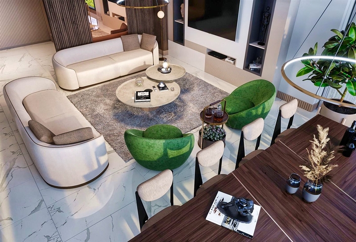 شقة 4 + 1 في حي يشيلباهشة - أنطاليا