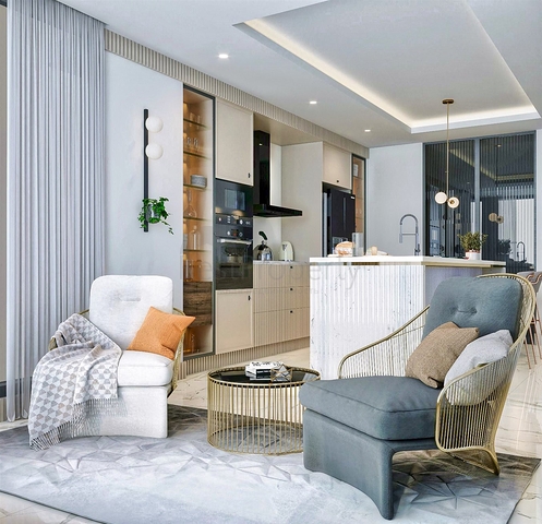 شقة 4 + 1 في حي يشيلباهشة - أنطاليا