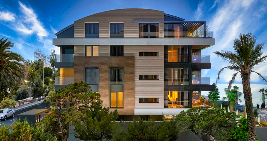 شقة 4 + 1 في حي يشيلباهشة - أنطاليا