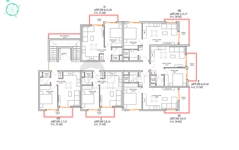 الاستثمار العقاري في الانيا - مجمع قيد الانشاء قريب من شاطئ كليوباترا 