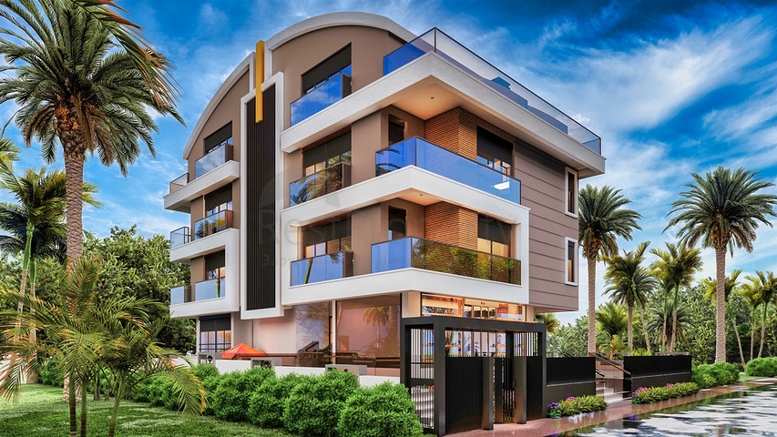 شقق 2 + 1 ، 3 + 1 مخطط لها في كونيالتي - أنطاليا