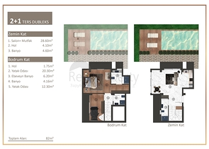 شقق 2 + 1 ، 3 + 1 مخطط لها في كونيالتي - أنطاليا