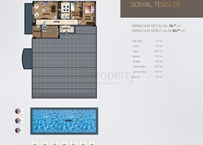 فلل 3 + 1 ، 4 + 1 في دوشمالتي - أنطاليا