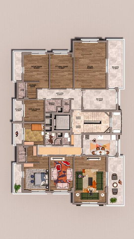 شقق 3 + 1 في كيبيز - أنطاليا