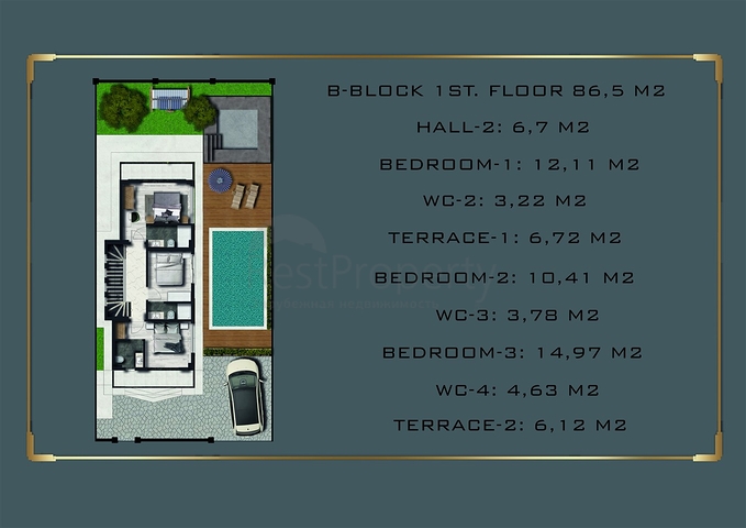 فلل في مجمع مرموق في بيليك