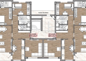 شقق 1 + 1 ، 2 + 1 ، 3 +   في كيبيز - أنطاليا