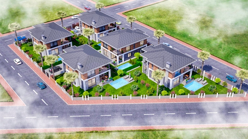 مجمع فلل 4 + 1 مخطط في دوشمالتي - أنطاليا