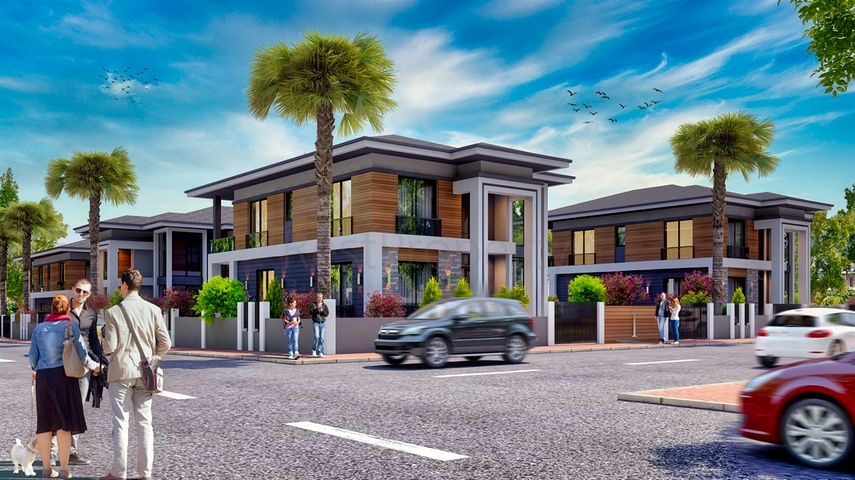 مجمع فلل 4 + 1 مخطط في دوشمالتي - أنطاليا