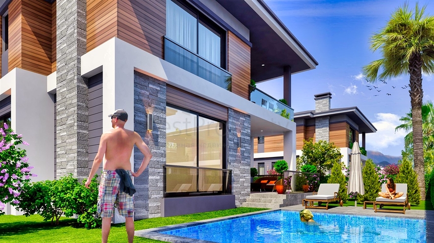 مجمع فلل 4 + 1 مخطط في دوشمالتي - أنطاليا