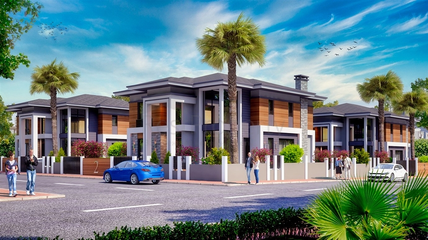 مجمع فلل 4 + 1 مخطط في دوشمالتي - أنطاليا