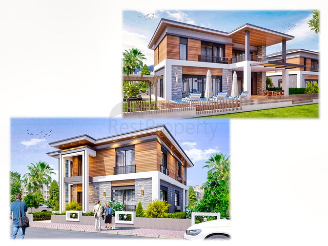 مجمع فلل 4 + 1 مخطط في دوشمالتي - أنطاليا