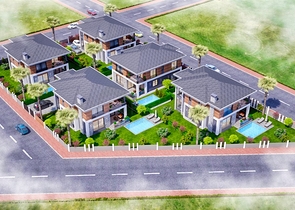 مجمع فلل 4 + 1 مخطط في دوشمالتي - أنطاليا