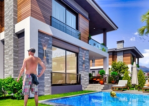 مجمع فلل 4 + 1 مخطط في دوشمالتي - أنطاليا