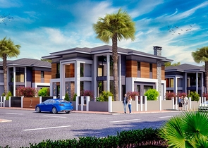 مجمع فلل 4 + 1 مخطط في دوشمالتي - أنطاليا