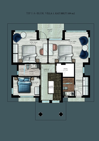 فيلا 6 + 1 في بيليك - انطاليا