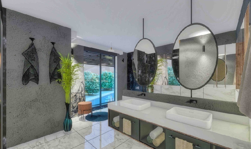 فلل في مجمع فاخر 5 + 1 في منطقة لارا المرموقة - أنطاليا