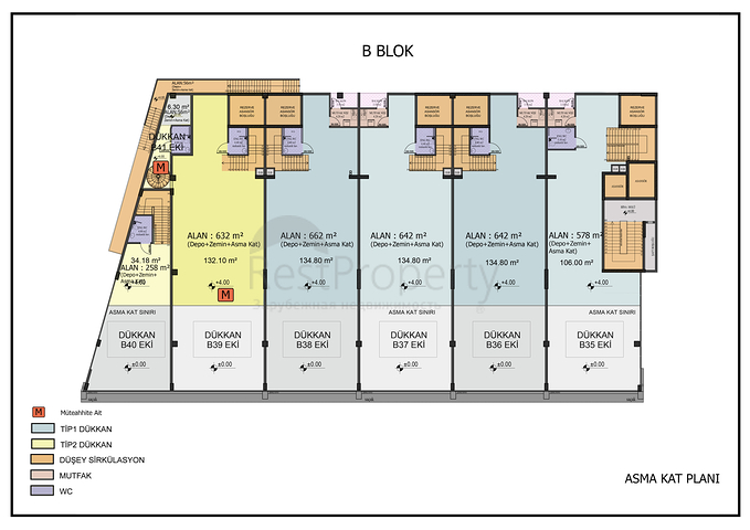  مكتب ومحلات تجارية في وسط مدينة أنطاليا