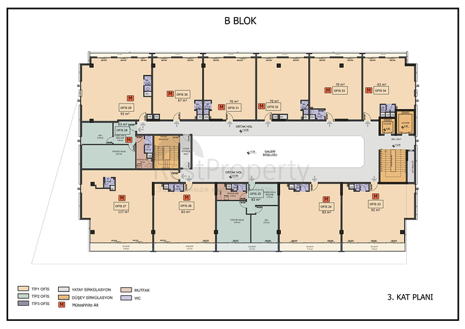  مكتب ومحلات تجارية في وسط مدينة أنطاليا