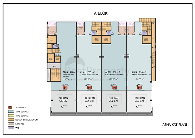  مكتب ومحلات تجارية في وسط مدينة أنطاليا