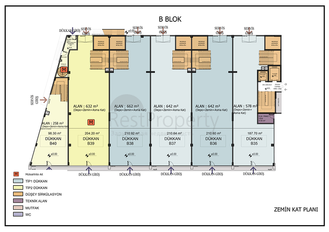  مكتب ومحلات تجارية في وسط مدينة أنطاليا