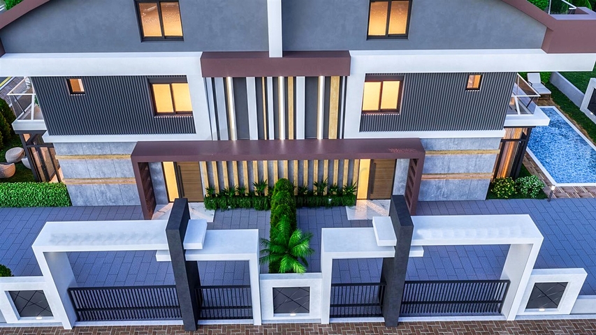  فيلا 3 + 1 في منطقة غوزلوبا- أنطاليا