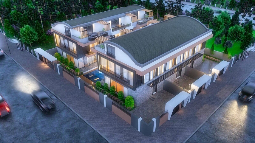  فيلا 3 + 1 في منطقة غوزلوبا- أنطاليا