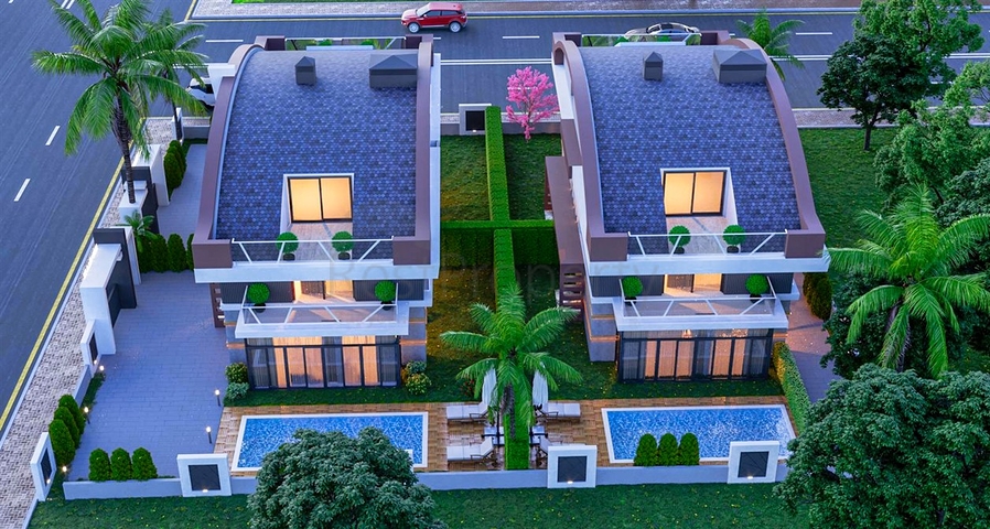  فيلا 3 + 1 في منطقة غوزلوبا- أنطاليا