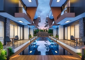  فيلا 3 + 1 في منطقة غوزلوبا- أنطاليا