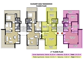 شقة 2 + 1 في بيليك - أنطاليا