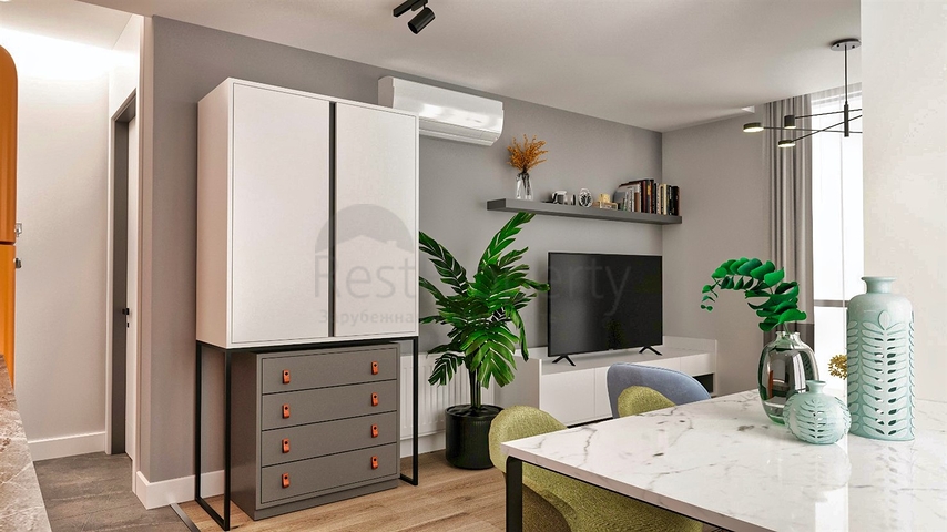 شقق 1 + 1 و 2 + 1 في وسط أنطاليا