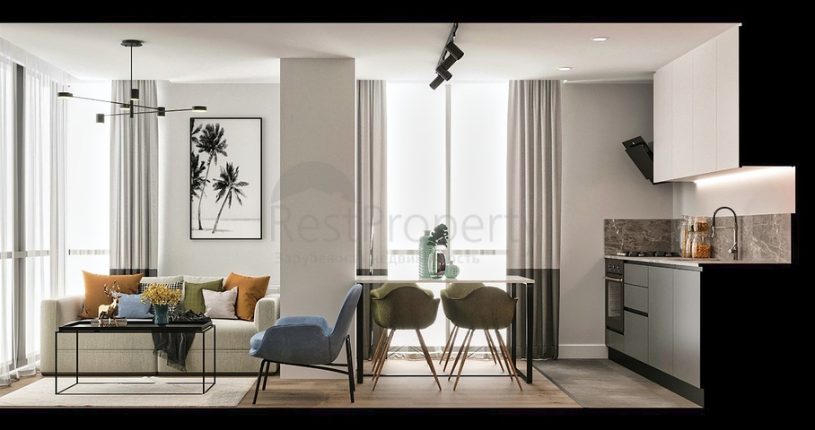 شقق 1 + 1 و 2 + 1 في وسط أنطاليا