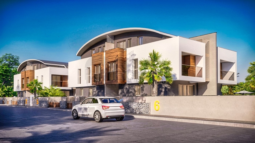 فلل في المجمع 5 + 1 في منطقة دوشمالتي - انطاليا