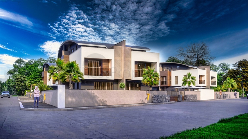 فلل في المجمع 5 + 1 في منطقة دوشمالتي - انطاليا