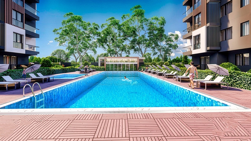 شقق تخطيط 1+1,2+1 في منطقة كيبيز-أنطاليا 