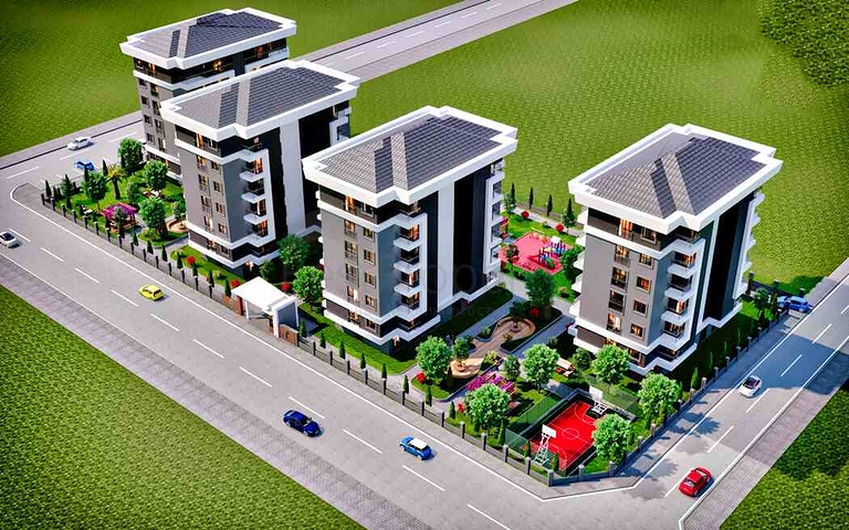 مشروع استثماري 2+1 و 3 + 1 تخطيط في كيبيز-منطقة أنطاليا 