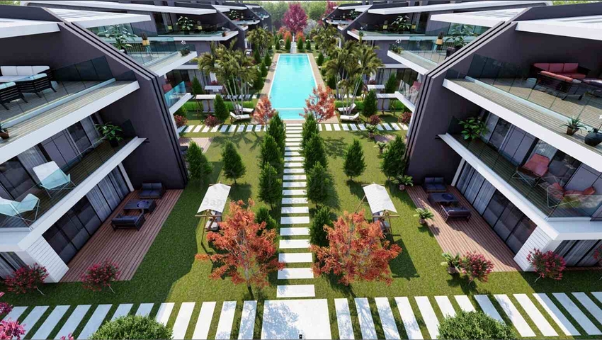 فيلا في مجمع منطقة دوشيمالتي-أنطاليا 