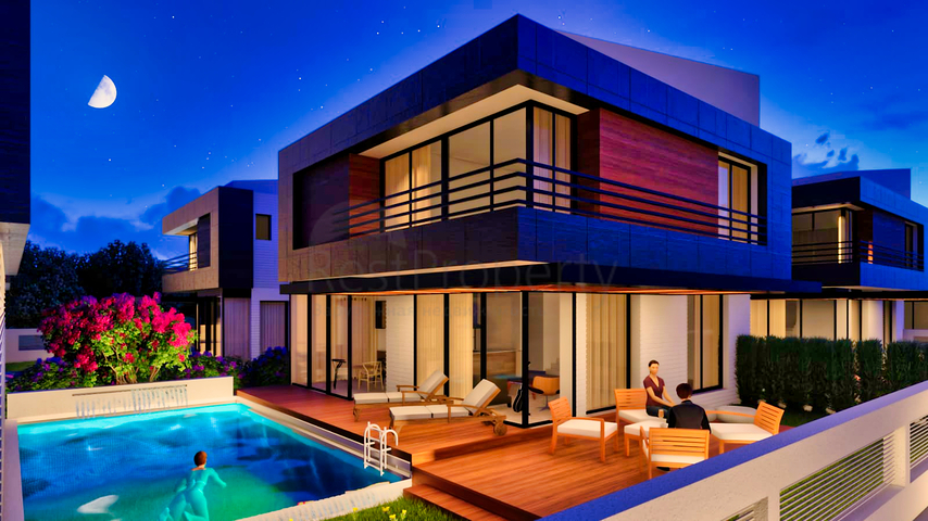 فيلات في مجمع مسور في منطقة دوشيميالتي-أنطاليا 