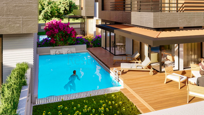 فيلات في مجمع مسور في منطقة دوشيميالتي-أنطاليا 