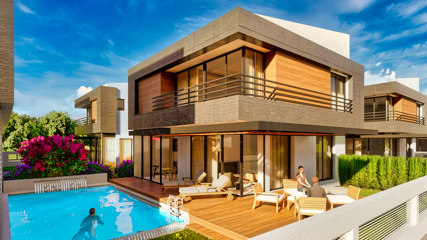 فيلات في مجمع مسور في منطقة دوشيميالتي-أنطاليا 