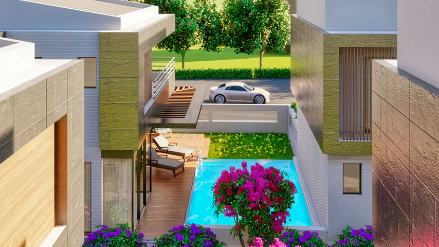 فيلات في مجمع مسور في منطقة دوشيميالتي-أنطاليا 