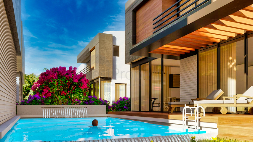 فيلات في مجمع مسور في منطقة دوشيميالتي-أنطاليا 