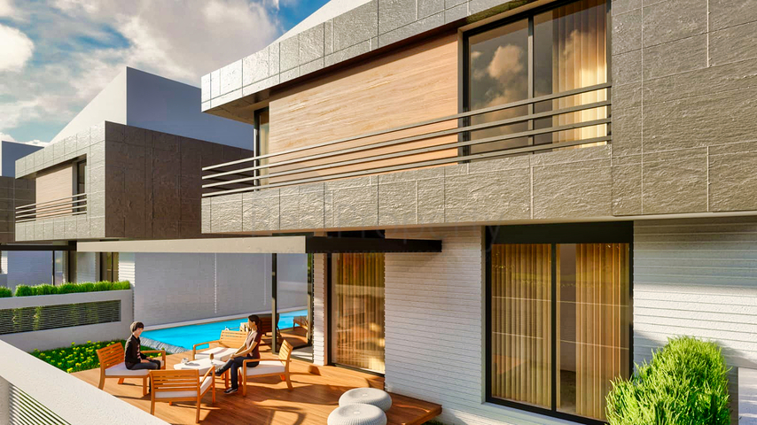 فيلات في مجمع مسور في منطقة دوشيميالتي-أنطاليا 