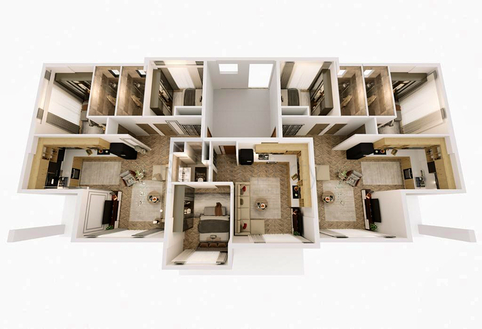 شقق 2 + 1 في منطقة بيليك أنطاليا  