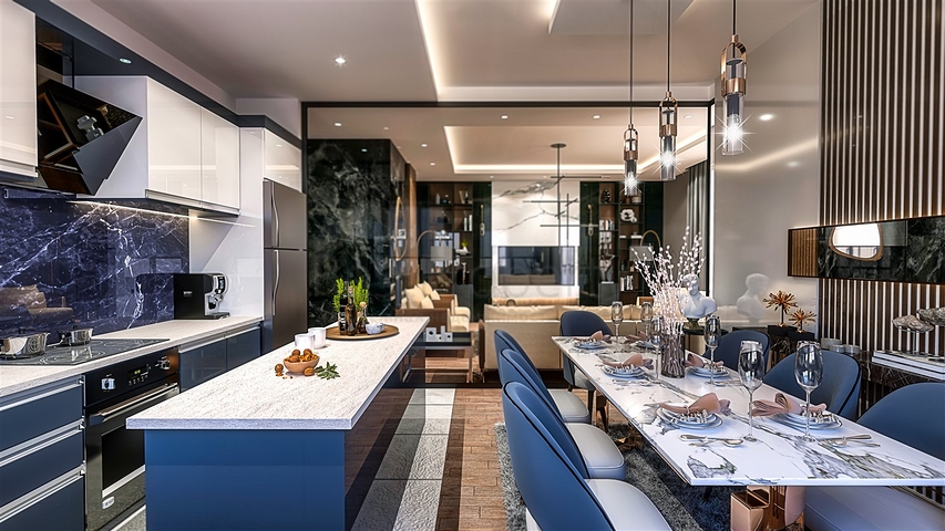 شقق دوبلكس 2+1 و 4+1 و 5+1 في وسط مدينة أنطاليا 