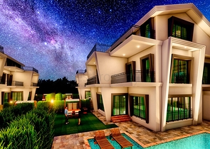 فيلا 5 + 1 في بيليك - أنطاليا