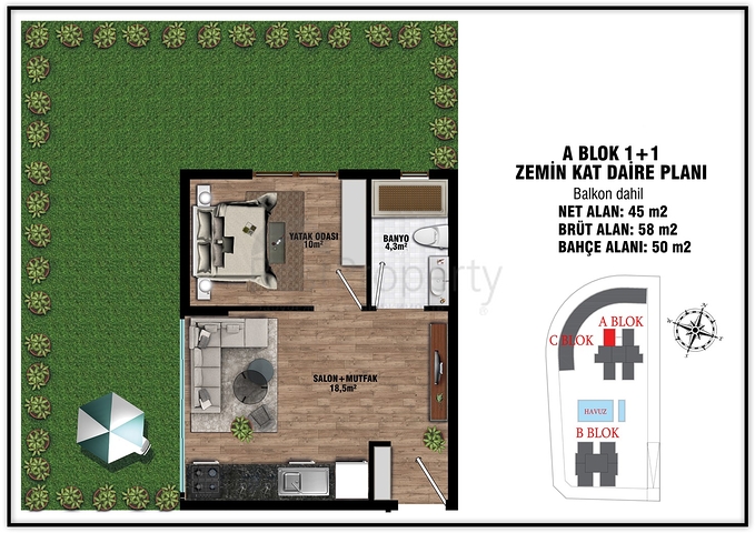 مشروع استثماري في ألتينتاس-منطقة أنطاليا الصغيرة 