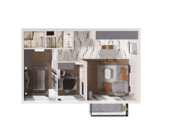 شقق 2+1 في التينتاس - حي أنطاليا 